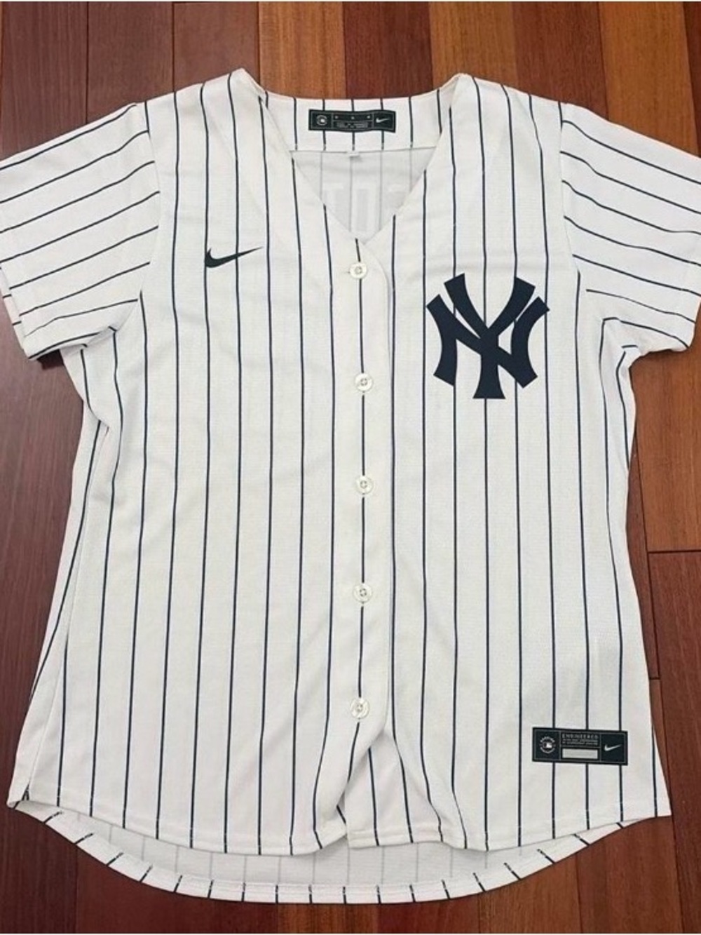 Genuine Merchandise White Navy Pinstripe Kids Baseball Jersey